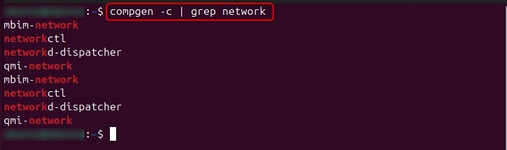 Get the Commands with a Specific Keyword