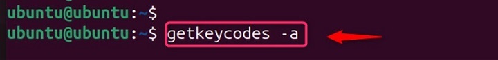 getkeycodes Command in Linux8