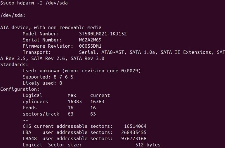 hdparm Command in Linux1