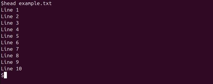 head Command in Linux2