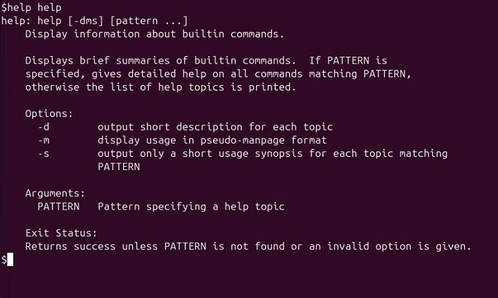 help Command in Linux8