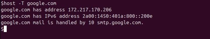 host Command in Linux7