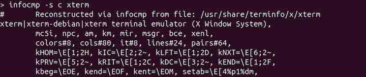 infocmp Command in Linux10