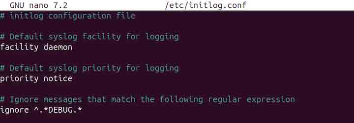 initlog Command in Linux1