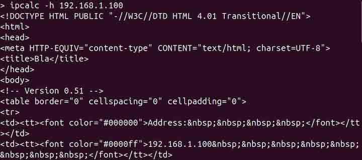ipcalc Command in Linux4