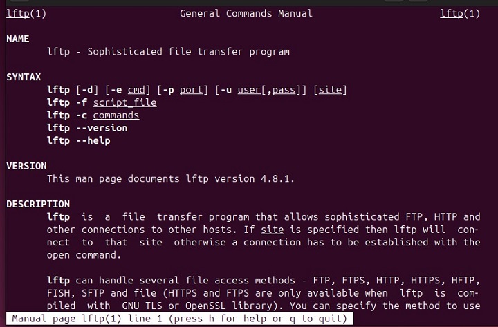 lftp Command in Linux3
