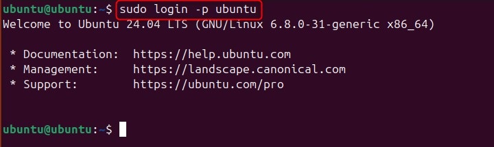 login Command in Linux2