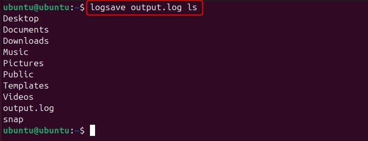 logsave Command in Linux1