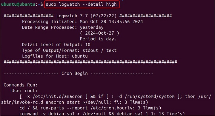 logwatch Command in Linux2