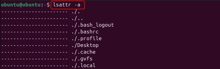 lsattr Command in Linux3