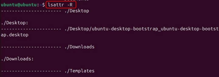 lsattr Command in Linux5