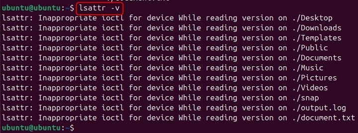 lsattr Command in Linux6