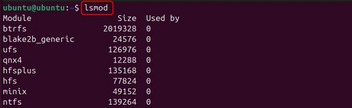 lsmod Command in Linux1