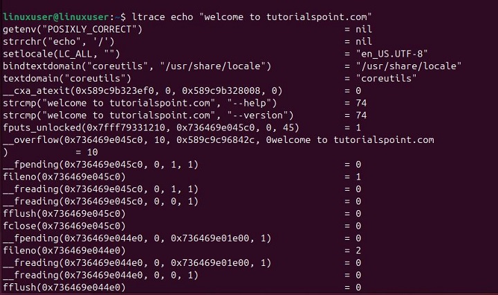 ltrace Command in Linux6