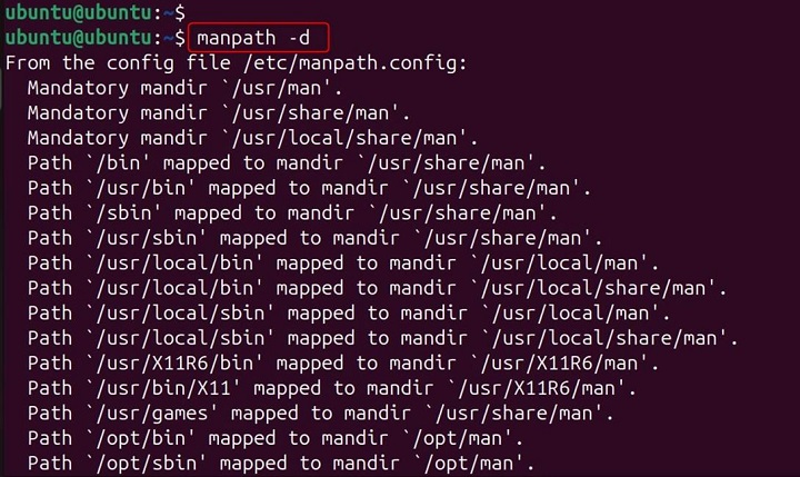 manpath Command in Linux2