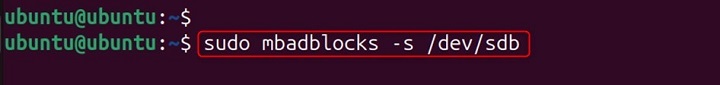mbadblocks Command in Linux5