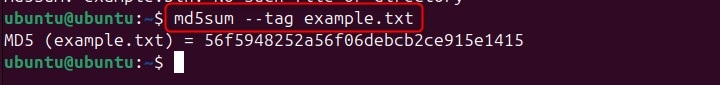 md5sum Command in Linux2