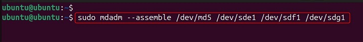 mdassemble Command in Linux6
