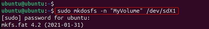 mkdosfs Command in Linux5