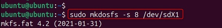 mkdosfs Command in Linux6