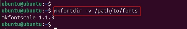 mkfontdir Command in Linux5
