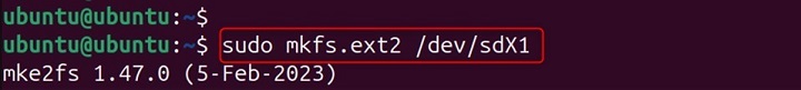 mkfs.ext2 Command in Linux13