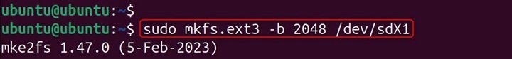 mkfs.ext3 Command in Linux2