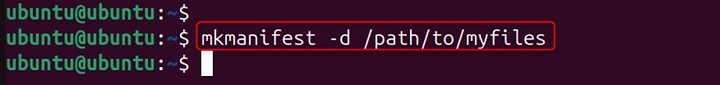mkmanifest Command in Linux2