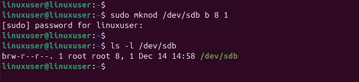 mknod Command in Linux2