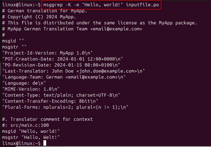 msggrep Command in Linux2