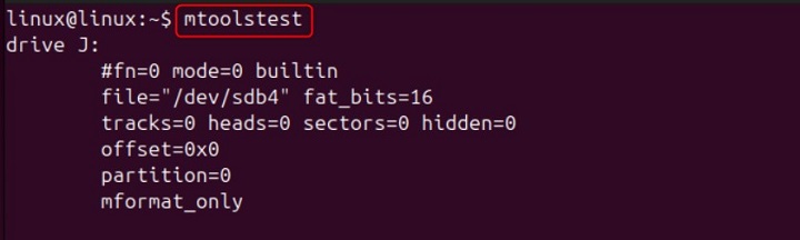 mtoolstest Command in Linux1