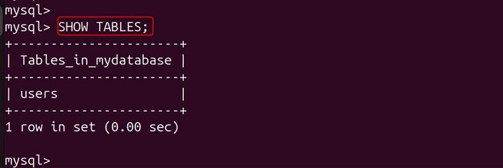 mysql Command in Linux11