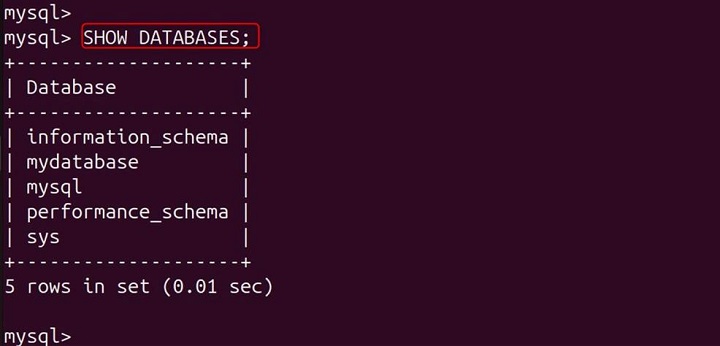 mysql Command in Linux8