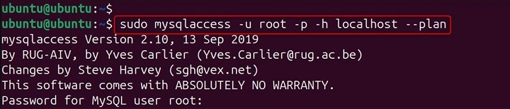 mysqlaccess Command in Linux16
