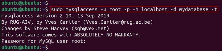 mysqlaccess Command in Linux6