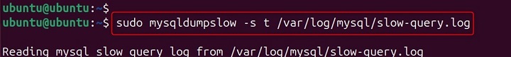 mysqldumpslow Command in Linux4
