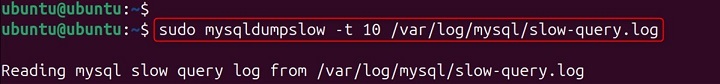 mysqldumpslow Command in Linux5