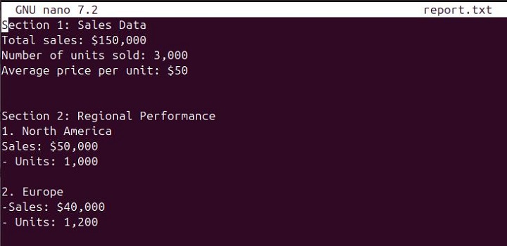 nano Command in Linux2