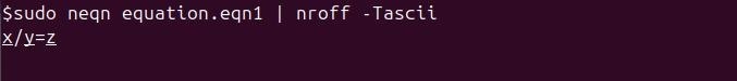 neqn Command in Linux2