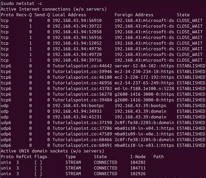 netstat Command in Linux4