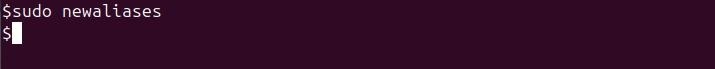 newaliases Command in Linux5