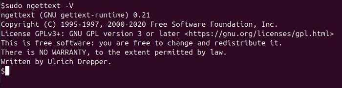 ngettext Command in Linux6