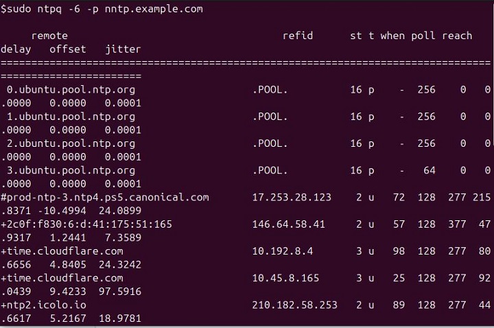 ntpq Command in Linux6