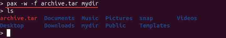 pax Command in Linux4