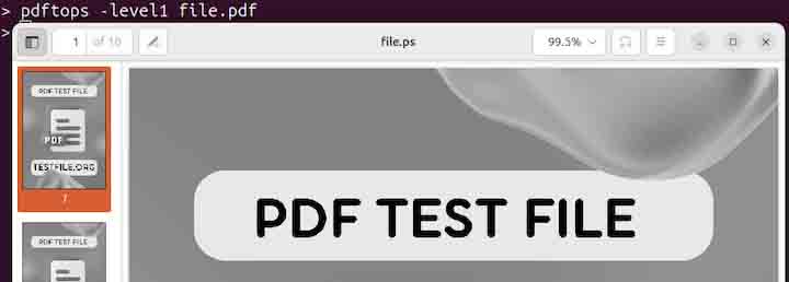 pdftops Command in Linux4
