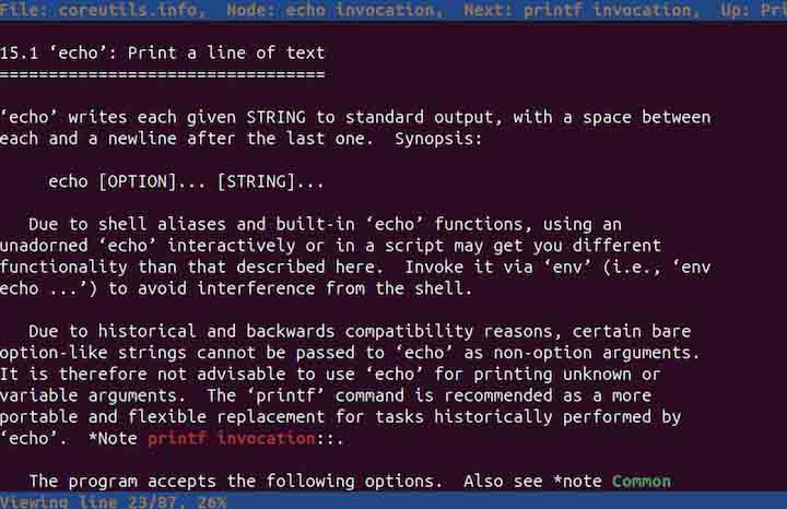 pinfo Command in Linux2
