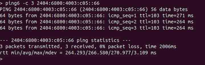 ping6 Command in Linux3
