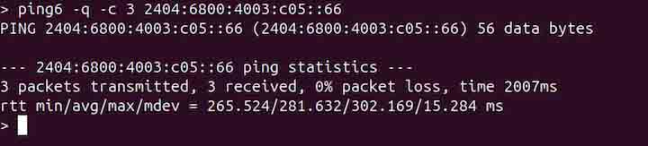 ping6 Command in Linux5