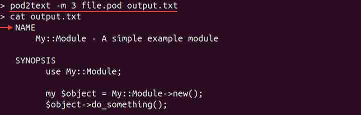 pod2text Command in Linux5
