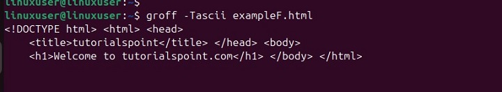 Previewing Output as Plain Text in Groff